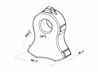 Hammer passend für Metso Lindemann Hammermühlen – gefertigt aus hochverschleißfestem martensitischem Stahl für maximale Lebensdauer und Schlagfestigkeit.